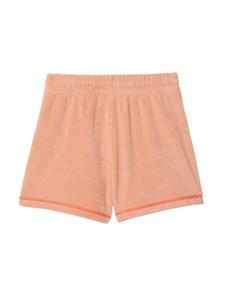 Burberry Kids Equestrian Knight-embroidered towelling shorts - Roze
