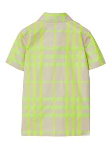 Burberry Kids cotton-blend checked shirt - Beige