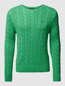 Polo Ralph Lauren Gebreide pullover met logopatch en kabelpatroon