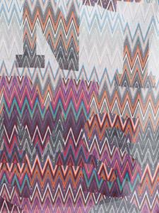Missoni Sjaal met franje en zigzagprint - Paars