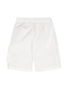 C.P. Company Kids Lens-detailed poplin cargo shorts - Wit
