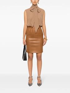 Saint Laurent leather pencil skirt - Bruin