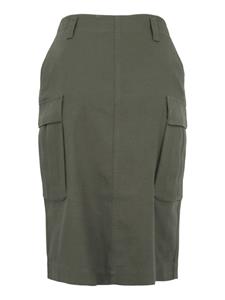 Vince cotton twill cargo skirt - Groen