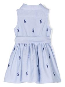 Ralph Lauren Kids Mini-jurk met geborduurd logo - Blauw