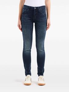 Armani Exchange Slim-fit jeans met logopatch - Blauw
