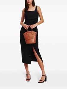 Karl Lagerfeld Midi-jurk met gesmockt detail - Zwart