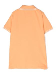 Stone Island Junior Compass-appliqué polo shirt - Oranje