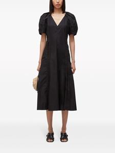 3.1 Phillip Lim Midi-jurk met pofmouwen - Zwart