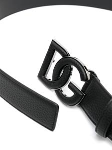 Dolce & Gabbana logo-buckle leather belt - Zwart