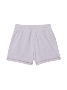 Burberry Kids EKD-embroidered towelling shorts - Paars
