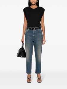 ISABEL MARANT logo-patch tapered jeans - Blauw