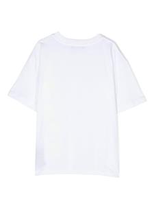 Balmain Kids logo-stamp cotton T-shirt - Wit