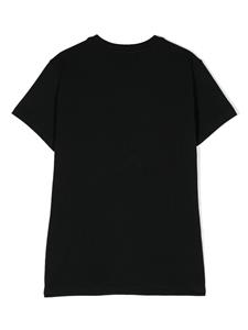 Moschino Kids logo-appliqué cotton T-shirt - Zwart