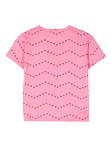 Tiny Cottons Zigzag star-print T-shirt - Roze