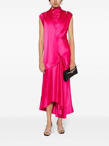 Acler Gedrapeerde midi-jurk - Roze
