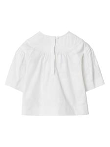Burberry Kids short-sleeve cotton blouse - Wit