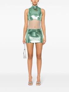 David Koma Mini-jurk met pailletten - Groen
