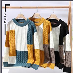 Mi-Fashion Crewneck Sweaters Men Chunky Knitted Sweaters Autumn Winter Casual Outwear Warm Tops Sweatshirt