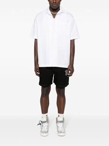 Off-White Denim shorts met geborduurd logo - Zwart