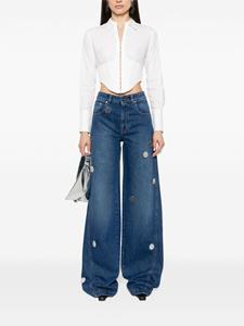 David Koma Plexi Mirror wide-leg jeans - Blauw