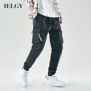 IELGY Jeans Modieuze Werkkleding Heren Losse Slanke Stretch Koreaanse Versie Broek Blauw Slijtvast Kleine Voeten