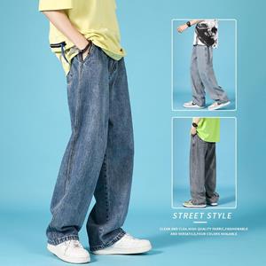 FEI Home&Garden Heren Losse Oversized Casual Jeans Rechte Buis Vloer Mop Heren Broek Mode Trend Heren Broek