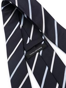 Tagliatore Gestreepte zijden stropdas - Blauw