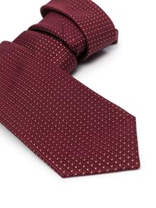 Brioni Zijden stropdas met lurex detail - Rood