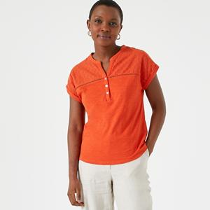 ANNE WEYBURN T-shirt met tuniekhals en korte mouwen