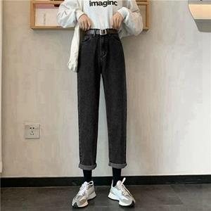 MOJTA Zomer vrouwen hoge taille was dunne wijde pijpen jeans rechte losse Koreaanse stijl broek
