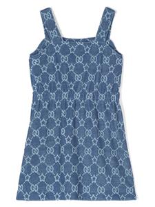 Gucci Kids logo-print sleeveless dress - Blauw