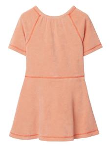 Burberry Kids EKD-embroidered towelling dress - Oranje