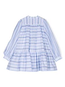 ETRO KIDS striped linen dress - Blauw