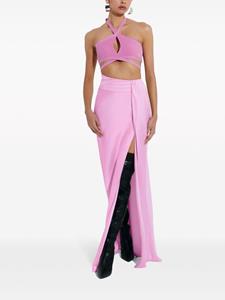 LAPOINTE asymmetric satin maxi skirt - Roze
