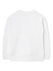 Burberry Kids logo-embroidered cotton sweatshirt - Wit
