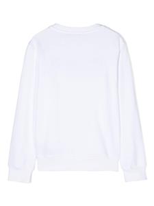 Balmain Kids logo-print cotton sweatshirt - Wit