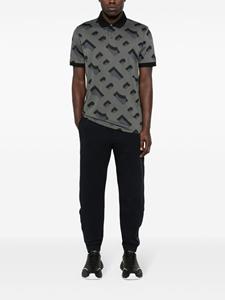 BOSS geometric-pattern polo shirt - Grijs