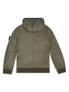 Stone Island Junior Compass-motif hooded jacket - Groen