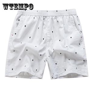 WTEMPO Trendy zomer heren shorts katoen driepunts strandbroek losse shorts home casual broek sneldrogende sportshorts