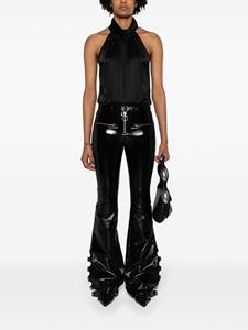 Courrèges multi-buckle flared trousers - Zwart