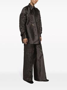Dolce & Gabbana Zijden broek verfraaid met stras - Zwart