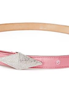Jimmy Choo diamond-clasp leather belt - Roze