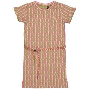 Quapi Meisjes jurk - Babette - AOP roze gestreept