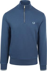 Fred Perry Half Zip Pullover Mid Blau