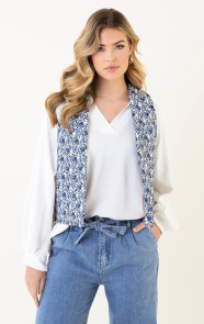 The Musthaves Gilet Print Blauw