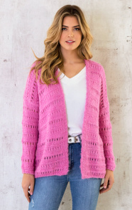 The Musthaves Oversized Knitted Vest Milaan Candy Pink