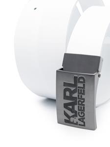 Karl Lagerfeld Riem met gegraveerd logo - Wit