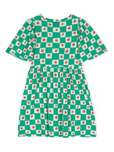 Bobo Choses apple-print mini dress - Groen