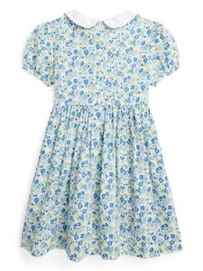 Ralph Lauren Kids Katoenen jurk met bloemenprint - Blauw