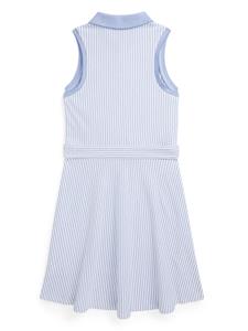 Ralph Lauren Kids Midi-jurk met geborduurd logo - Blauw